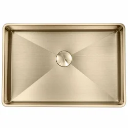 LAVABO HIGH HNDVASK M/BUNDVENTIL, PVD MESSING