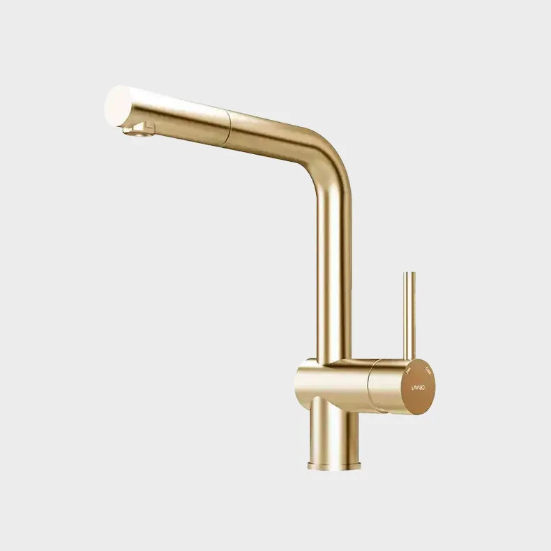 Kubus 385 RS k�kkenarmatur m/udtr�k, PVD Messing