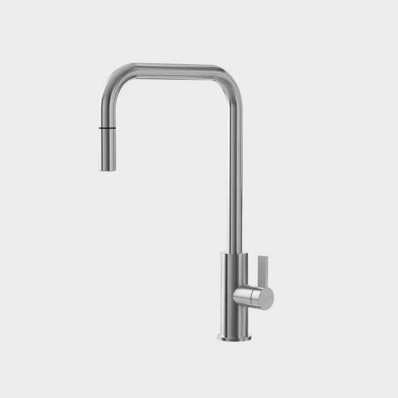 Alkymist 588 RS Square k�kkenarmatur m/udtr�k, Rustfrit st�l