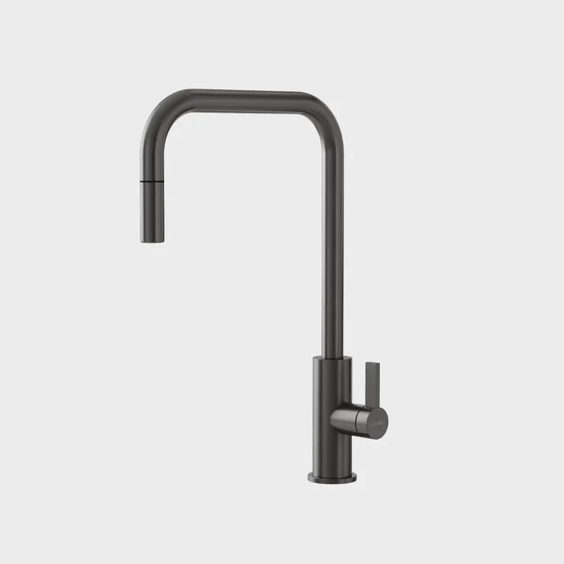 Alkymist 588 RS Square k�kkenarmatur m/udtr�k, PVD Gunmetal