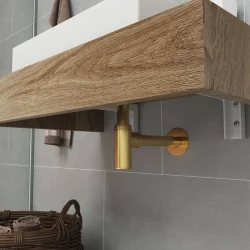 LAVABO LUNA VANDLS T/VGMONTERING, MASSIV MESSING