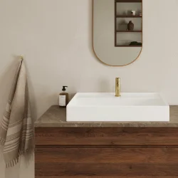 LAVABO LUNA HNDKLDEKROGE MELLEM 2 STK, MASSIV MESSING