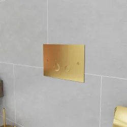 LAVABO LUNA SKYLLEPLADE T/INDBYGNINGSCISTERNE, MASSIV MESSING