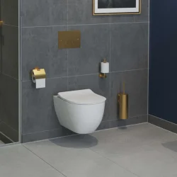 LAVABO LUNA SKYLLEPLADE T/INDBYGNINGSCISTERNE, MASSIV MESSING