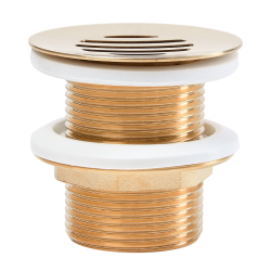 Bundventil med rist i massiv messing