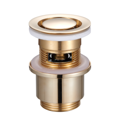 push-open bundventil i massiv messing