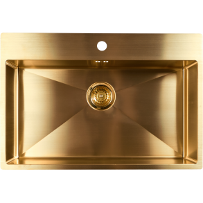KKV6 - Kkkenvask 38x70cm med bagflange - massiv messing