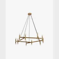 LYSEKRONE I MESSING TIL 20 PRER