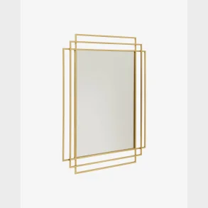 SQUARE SPEJL messing look