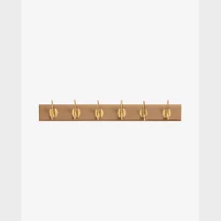 KNAGERKKE I TR MED 6 MESSING KNAGER