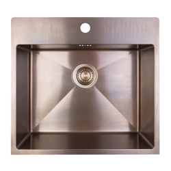 KKV5B - Kkkenvask 38x50cm med bagflange - massiv messing bruneret