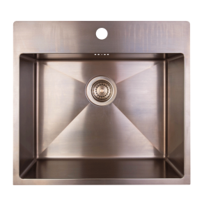 KKV5B - Kkkenvask 38x50cm med bagflange - massiv messing bruneret