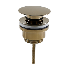 push-open bundventil med flad top i PVD messing (patinere IKKE)