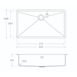 KHV1 - Massiv messing badvask