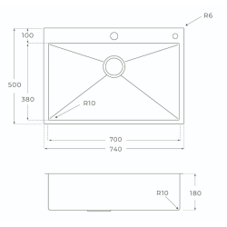 Kkkenvask 70x40 stl  KKV105