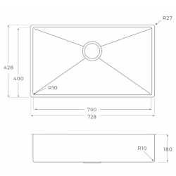 Kkkenvask 70x40 stl  KKV120