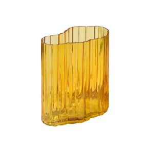 RIPPLE vase amber 20 cm