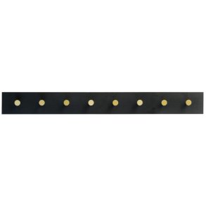 OAK Knagerkke sort og messing 100 cm