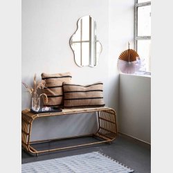STRIPE pudebetrk 5050 cm beige/sort