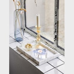 MARBI marmor bakke hvid 2030 cm