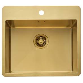 KKV15 - Kkkenvask 38x50cm med bagflange - PVD messing