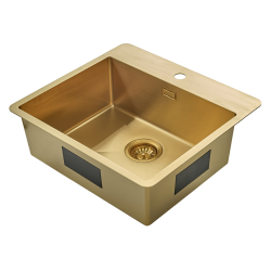 KKV15 - Kkkenvask 38x50cm med bagflange - PVD messing