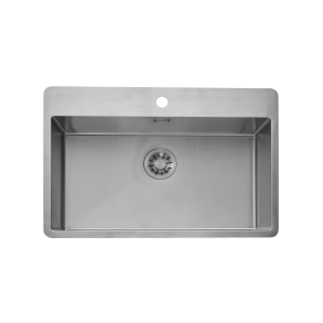 KKV24 - Kkkenvask 38x70cm med bagflange - Rustfrit stl