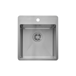 KKV25 - Kkkenvask 38x40cm med bagflange - Rustfrit stl