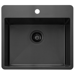 KKV17 - Kkkenvask 38x50cm med bagflange - PVD Sort